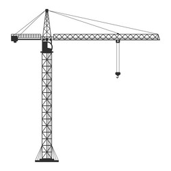 Tower crane icon build machine Royalty Free Vector Image