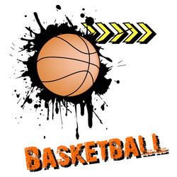 background abstract basketball ball from blots vector