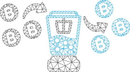bitcoin mixing service mesh 2d model vector image