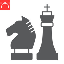 Chess glyph icon vector