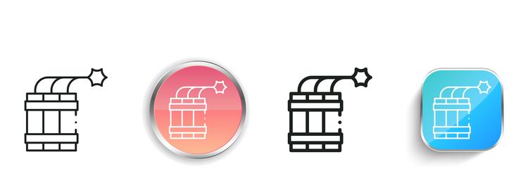 dynamite icon thin linear regular and button vector image
