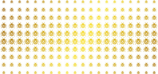 ladybird bug gold halftone pattern vector image