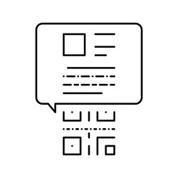 qr code for find product line icon isolated vector image
