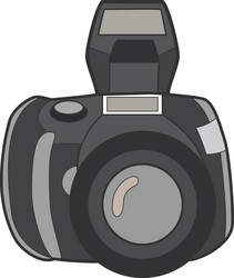 Symbol photo camera icon for web site line art vector