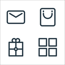 user interface line icons linear set quality vector image