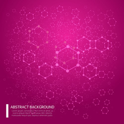 Abstract background with dotted grid and poligonal vector