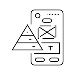 call to action cta ux ui line icon vector image