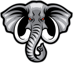 Elephant Head Emblem Vector Image
