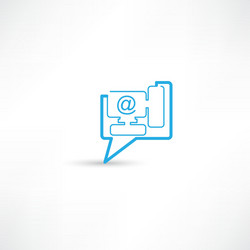 email on pc computer vector image
