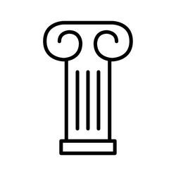 pillar column icon ideal for architecture vector image
