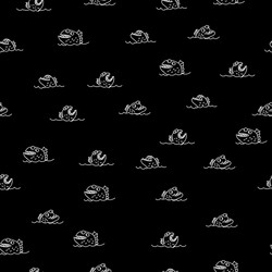 piranha seamless pattern many bloodthirsty marine vector