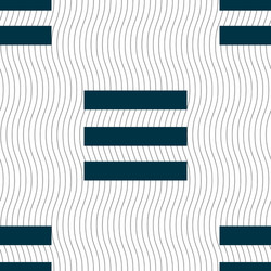align text to the width icon sign seamless pattern vector image