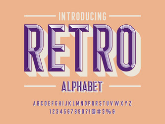 chisel font vector image