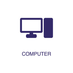 computer element in flat simple style on white vector image