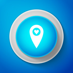 map pointer with heart icon isolated on blue vector image