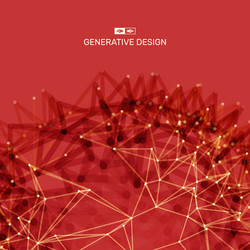 scientific with connected lines and dots luminous vector image