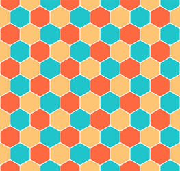 seamless honeycomb pattern hexagon texture vector image