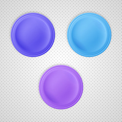 Three color blank badges Royalty Free Vector Image