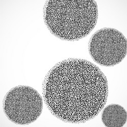 abstract round shape circles chaotic points vector image