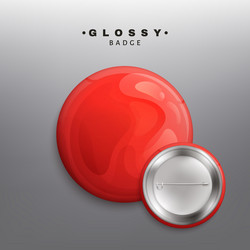 blank red badge pin or web button vector image
