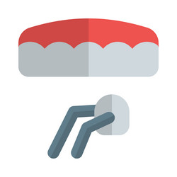 fixing teeth with a new capping formula vector image