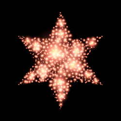 four-pointed star abstract lights christmas vector