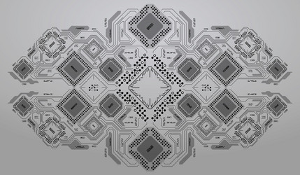 modern background with futuristic user interface vector image