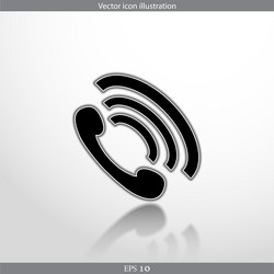 Phone handse web flat icon vector