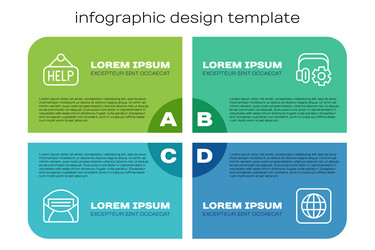 set line mail and e-mail signboard with text help vector image
