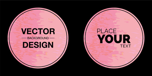 watercolor circle background set with text vector image