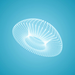 abstract 3d connection structure geometric shape vector image