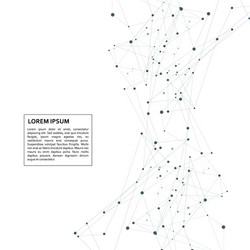 Abstract polygonal with connecting dots and lines vector