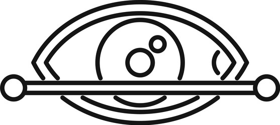 eye scanning authentication icon outline style vector image