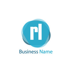 Initial letter rl logo template design Royalty Free Vector
