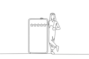 Single continuous line drawing young happy Vector Image