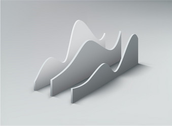 3D Data Charts and Graphs vector image