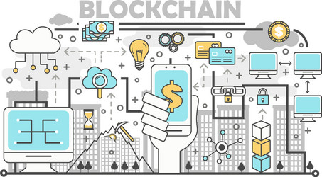 Blockchain Network Concept vector image