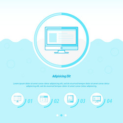 computing concept design template blue color vector image