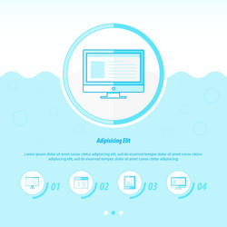 Computing concept design template blue color vector