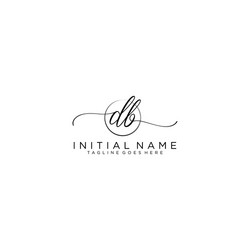 Db initial handwriting logo with circle template Vector Image