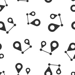 distance pin icon seamless pattern background gps vector image