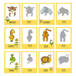 Educational game for children find correct vector