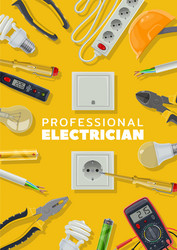 Electrical Tools and Instruments vector image