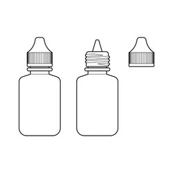 eye drop bottle isolate on white background vector image
