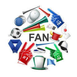 Fan Attributes - Round Concept vector image