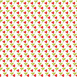 Heart Pattern - Red and White vector image