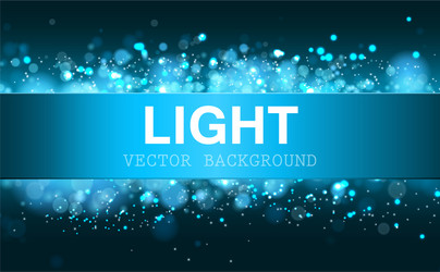 Lights on blue background bokeh effect vector