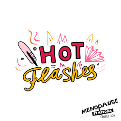 Menopause symptoms set Royalty Free Vector Image