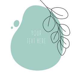 minimal art leaf on abstract shapes background vector image