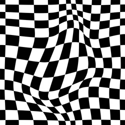 psychedelic checkerboard pattern vector image